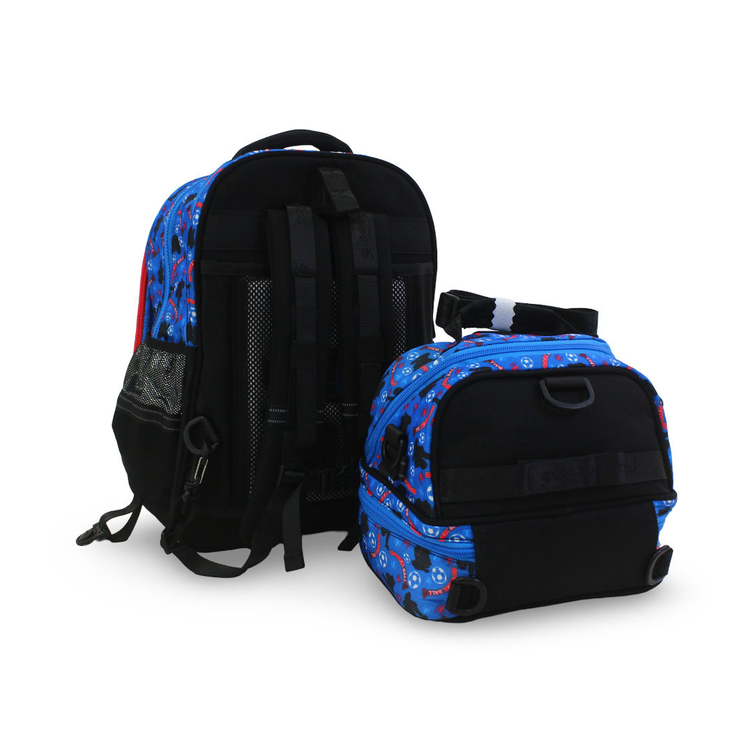 Glossy Bird School Set Football Backpack – Blue