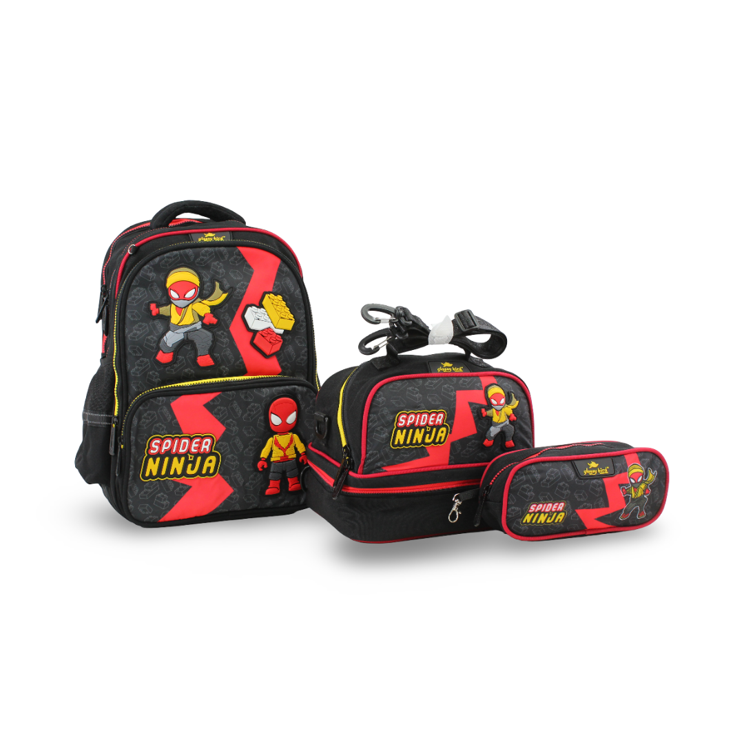Glossy Bird School Set Spider-Man Backpack – Black