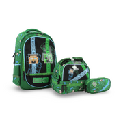 Glossy Bird School Set Minecraft Backpack – Green