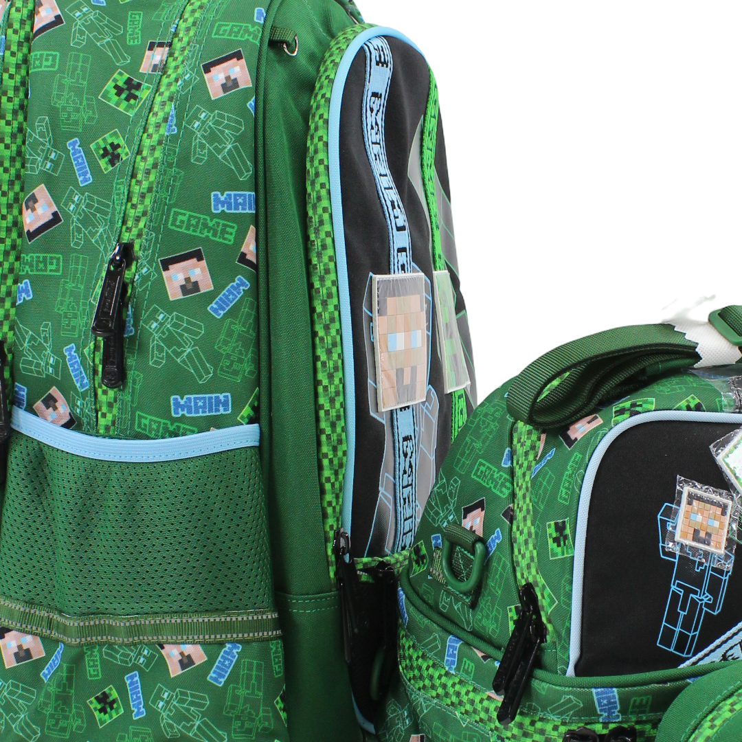 Glossy Bird School Set Minecraft Backpack – Green