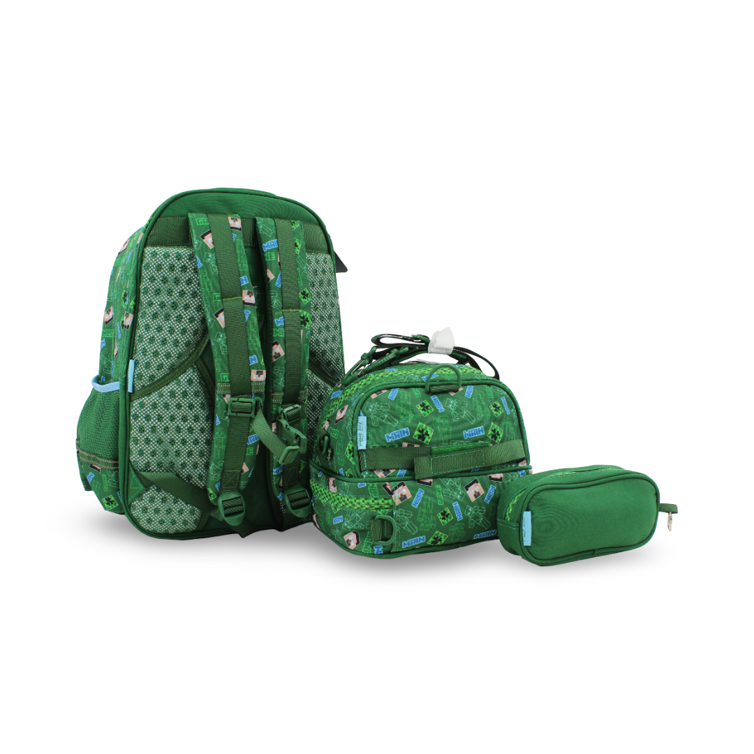 Glossy Bird School Set Minecraft Backpack – Green