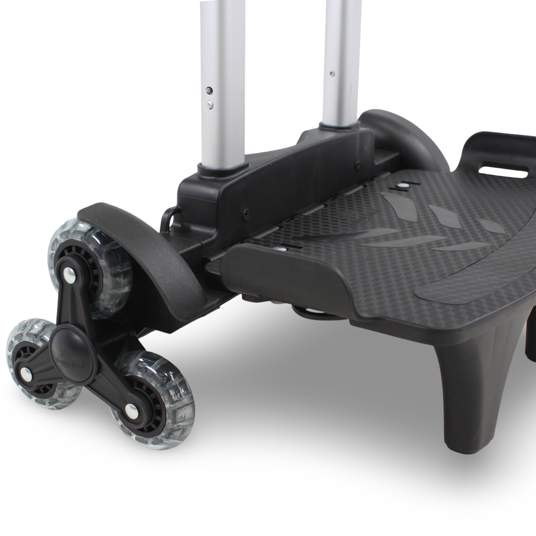 Glossy Bird Trolley Bag Holder – Black (Size: 16-18 Inches)
