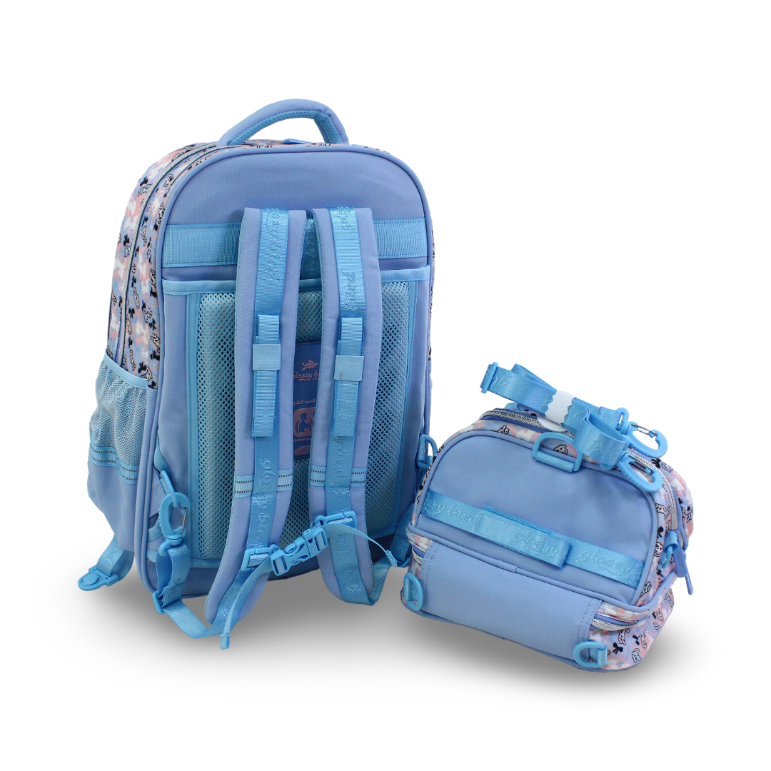 School Set 18 Inches – Baby Blue with Unicorn Design