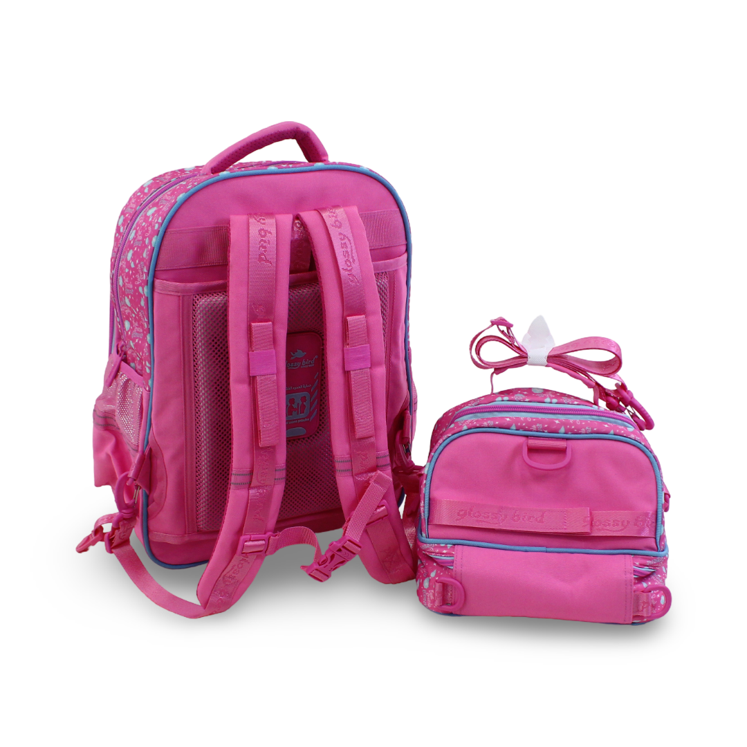 School Set 17 Inches – Pink & Baby Blue with Best Friend Design