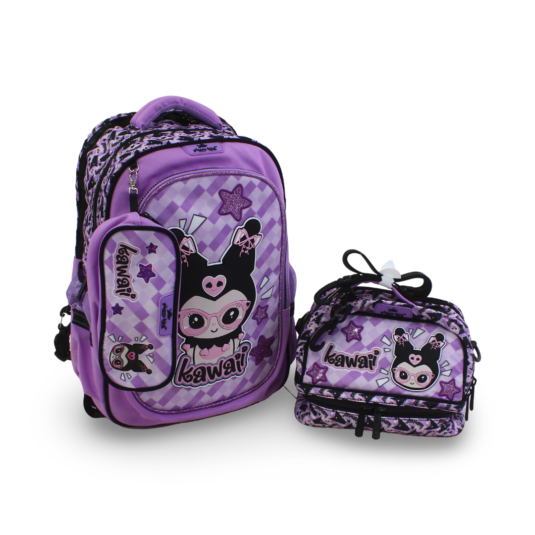 School Set 17 Inches – Purple with Kuromi Design
