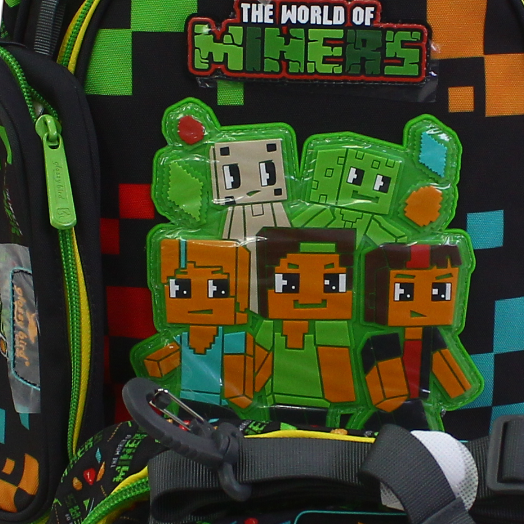 School Set 16 Inches – Black & Green with The World of Mines Design
