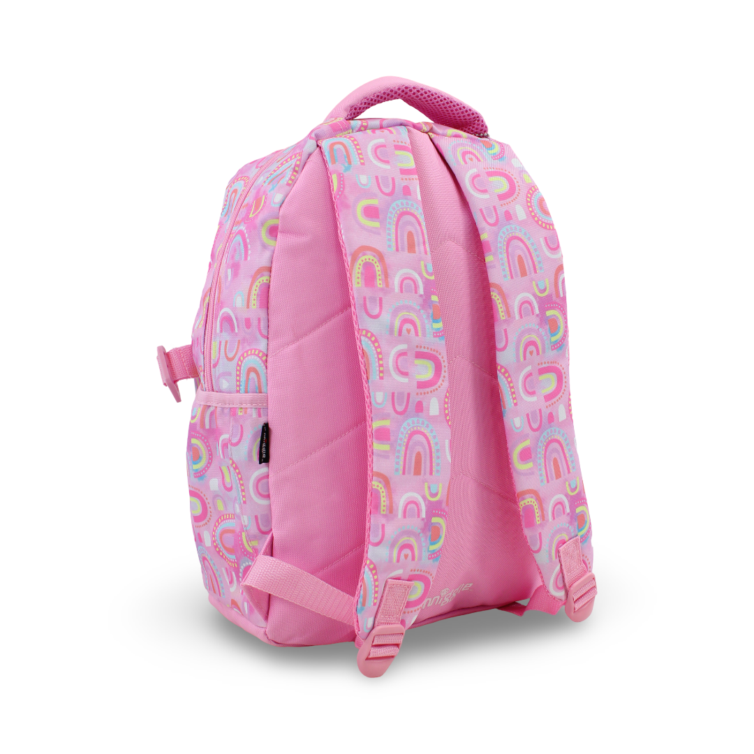 Smiggle Backpack Rainbow Design 17 Inches – Pink