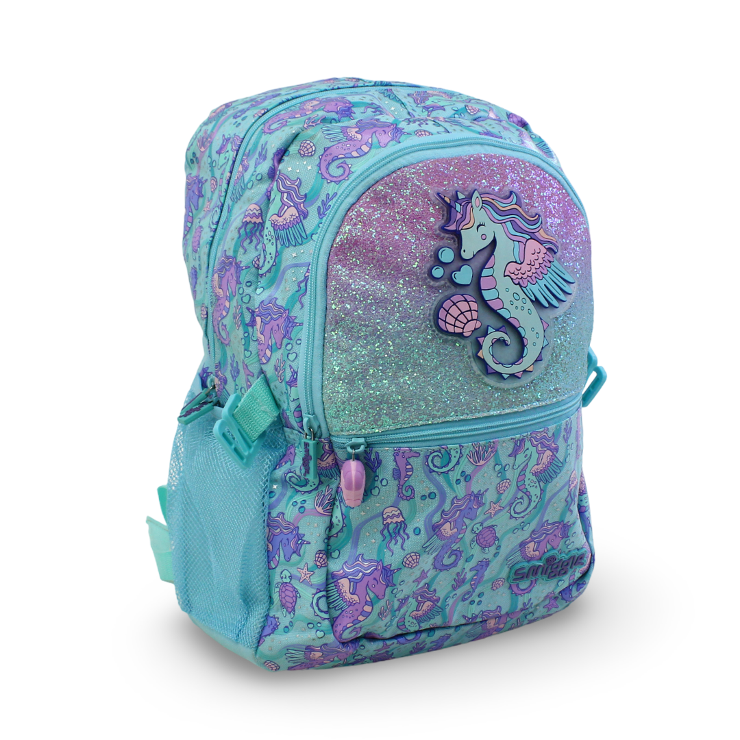 Smiggle Backpack Seahorse Design 17 Inches – Aqua