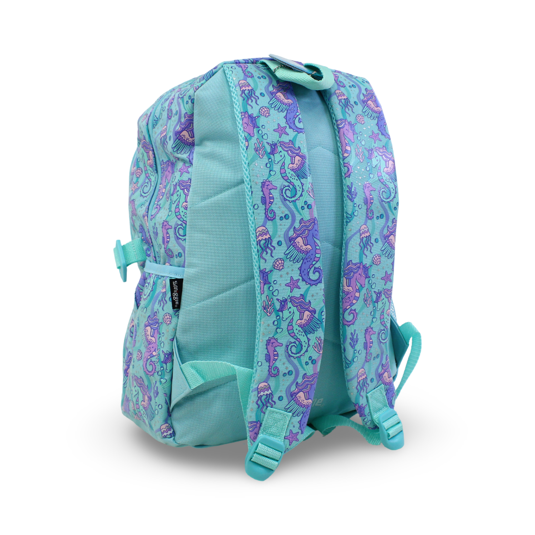 Smiggle Backpack Seahorse Design 17 Inches – Aqua