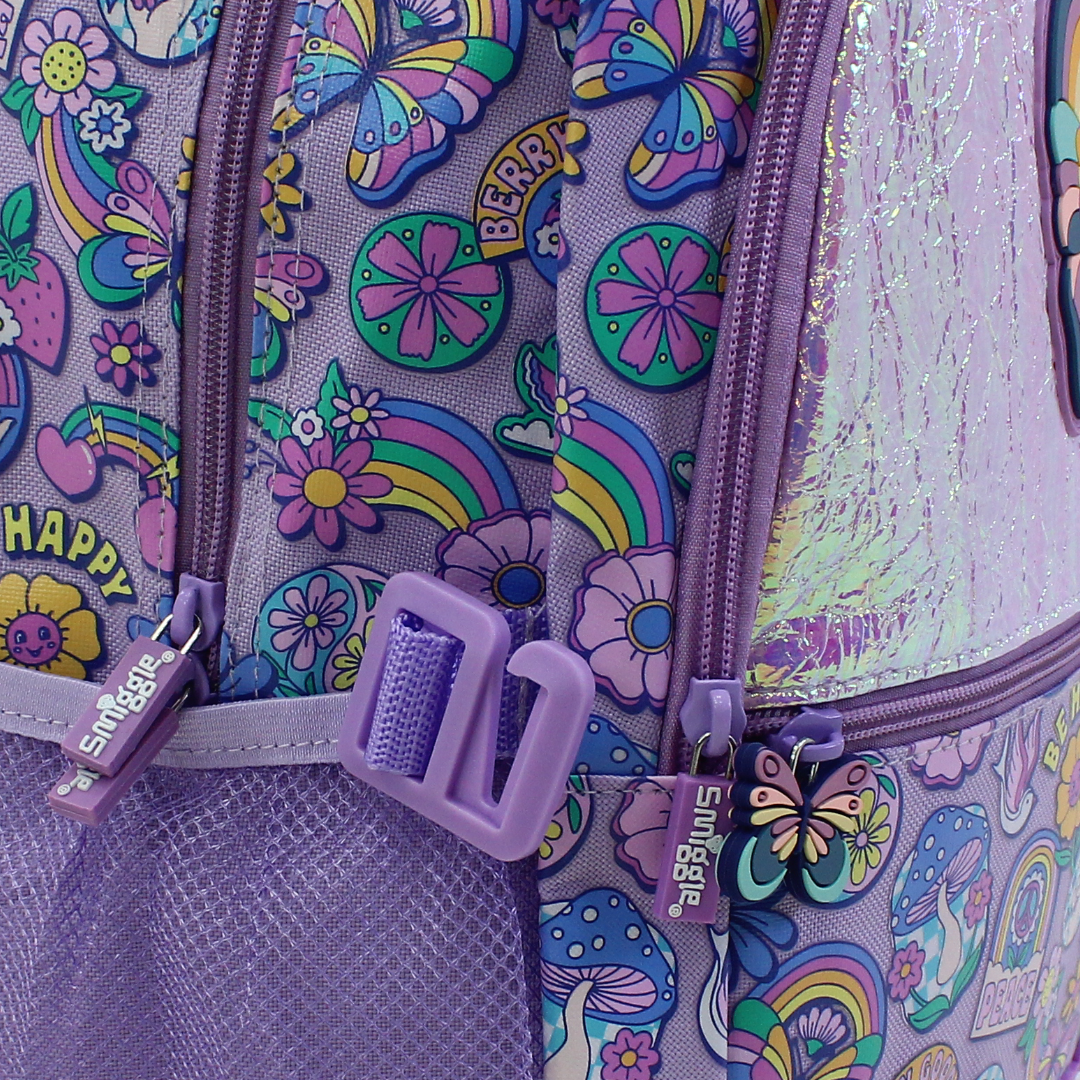 Smiggle Backpack Butterfly Design 17 Inches – Purple