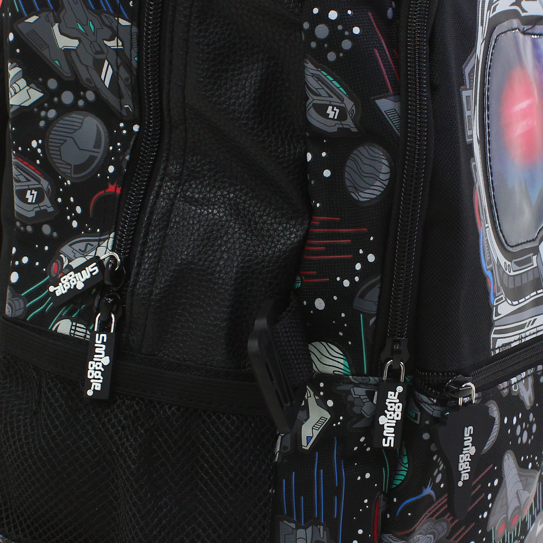 Smiggle Backpack Space and Planets Design 17 Inches – Black