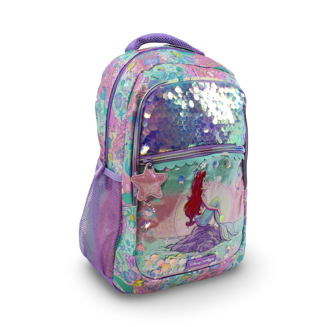 Smiggle Backpack Mermaid Design 17 Inches – Purple