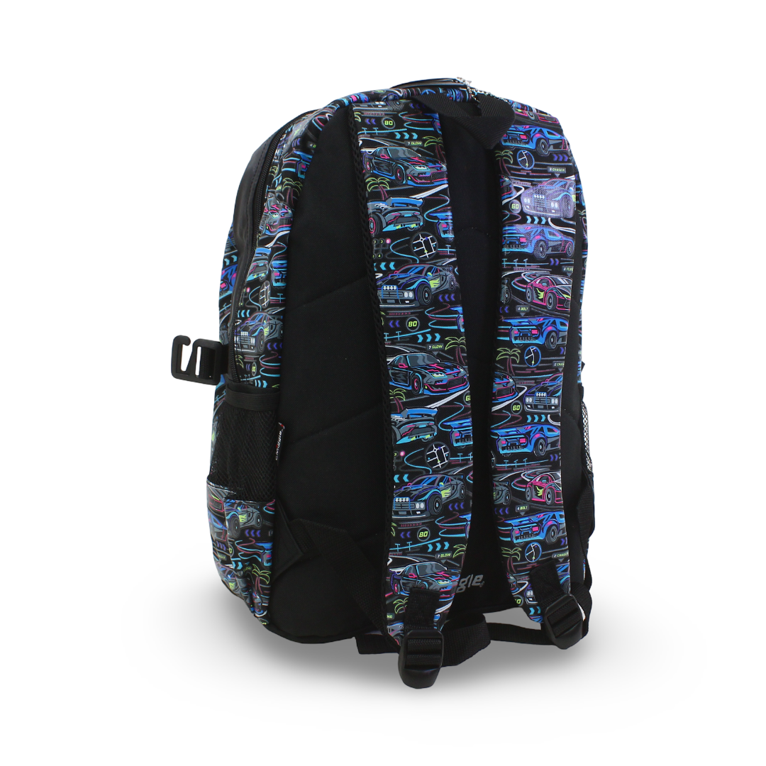Smiggle Backpack Cars Design 17 Inches – Black