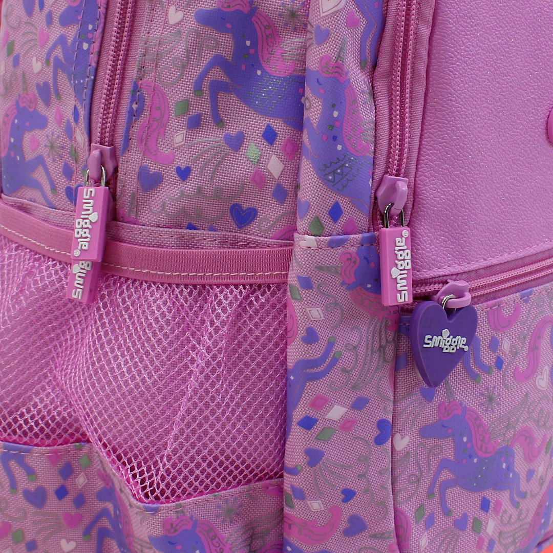Smiggle Backpack Unicorn Design 17 Inches – Pink