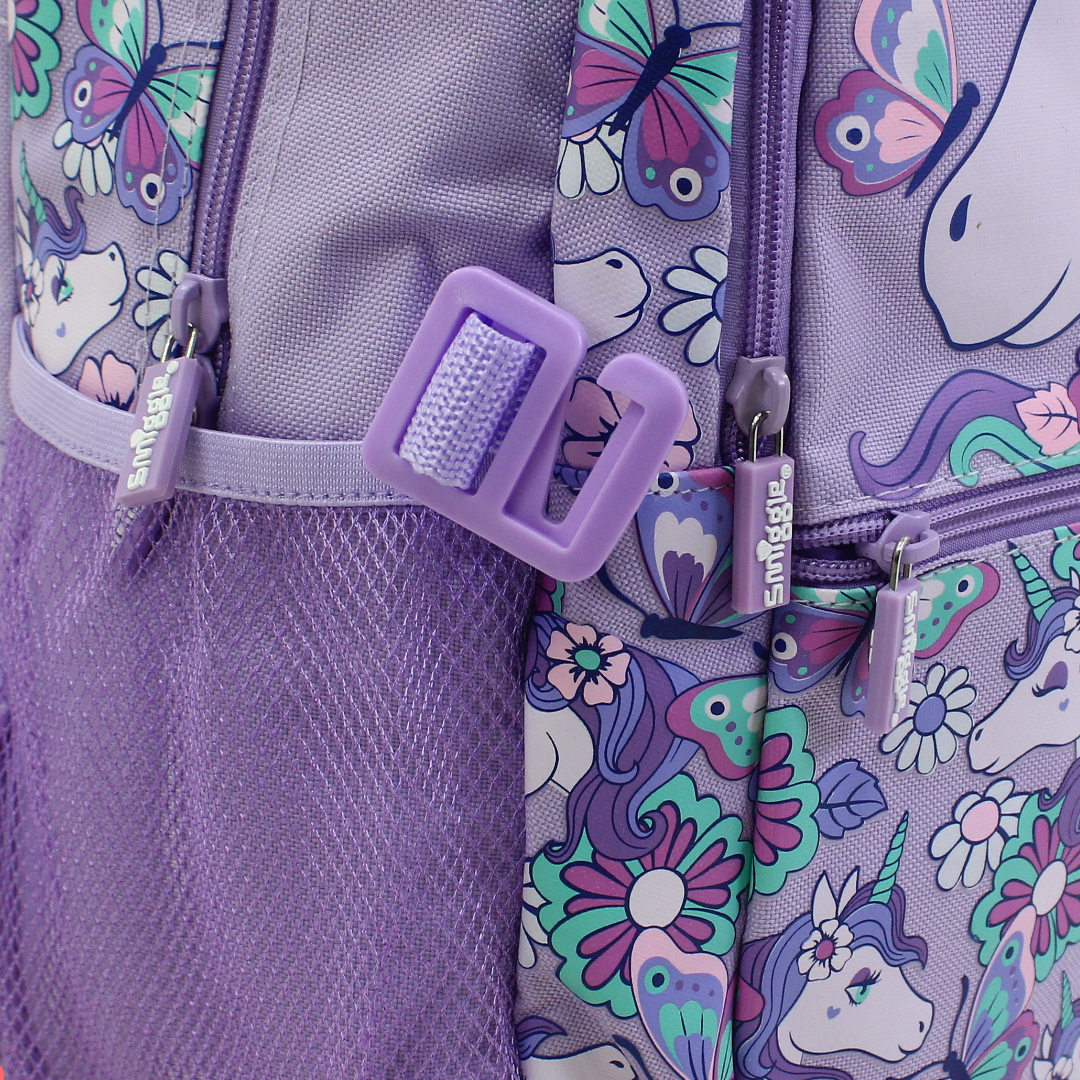 Smiggle Backpack Unicorn Design 17 Inches – Purple