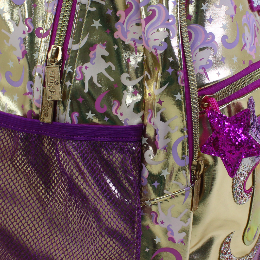 Smiggle Backpack Unicorn Design 17 Inches – Gold