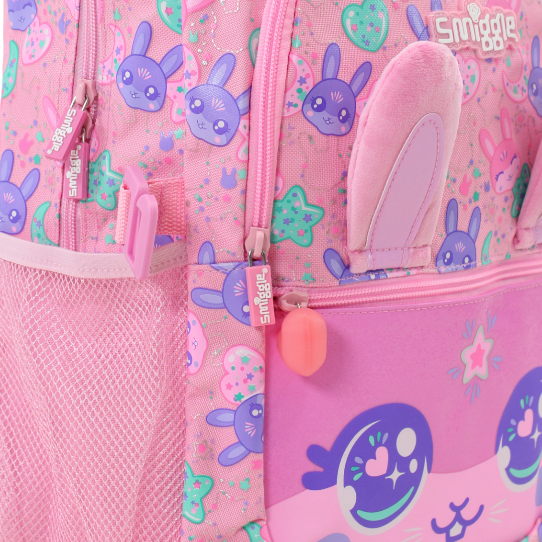 Smiggle Backpack Rabbit Design 17 Inches – Pink