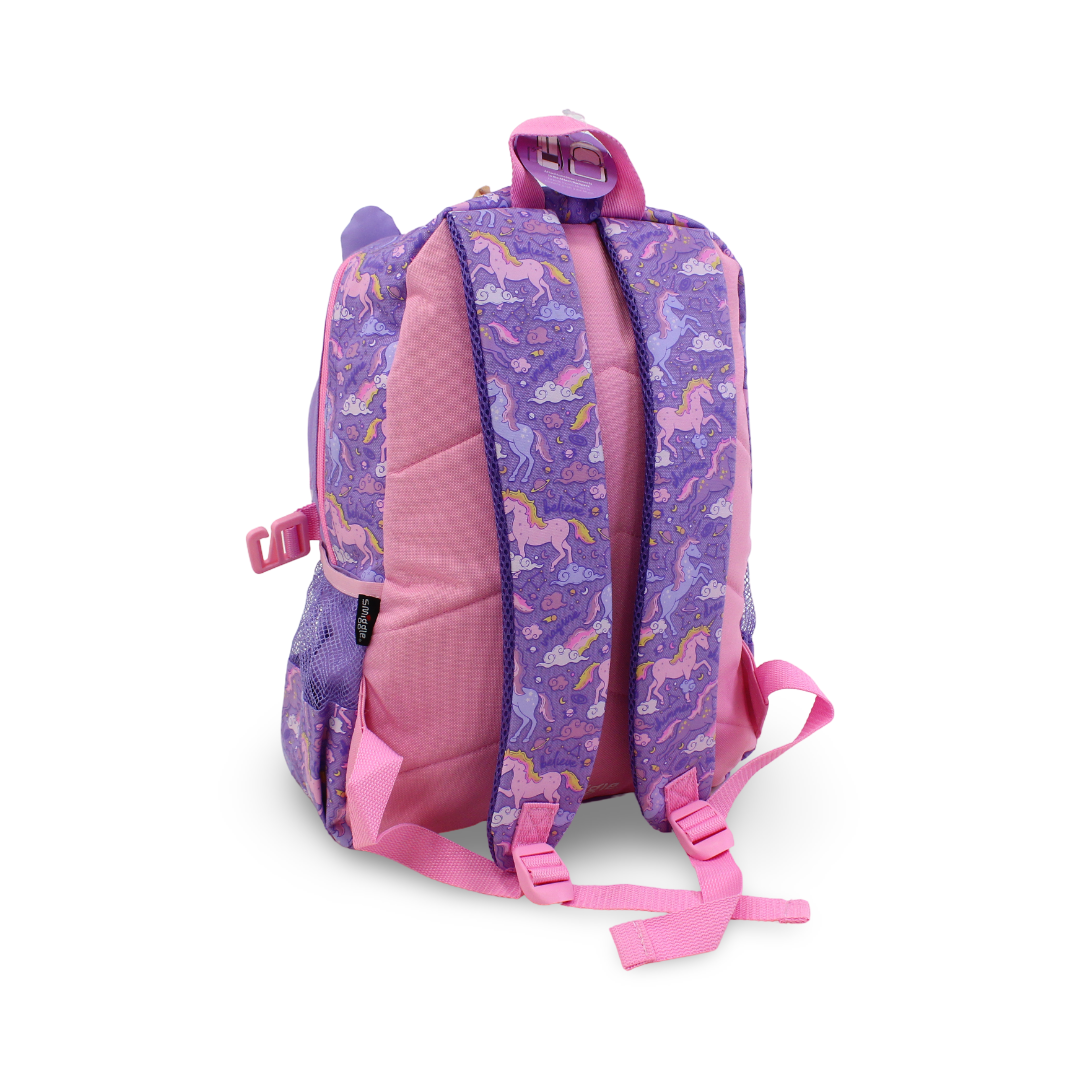 Smiggle Backpack Unicorn Design 17 Inches – Purple & Pink