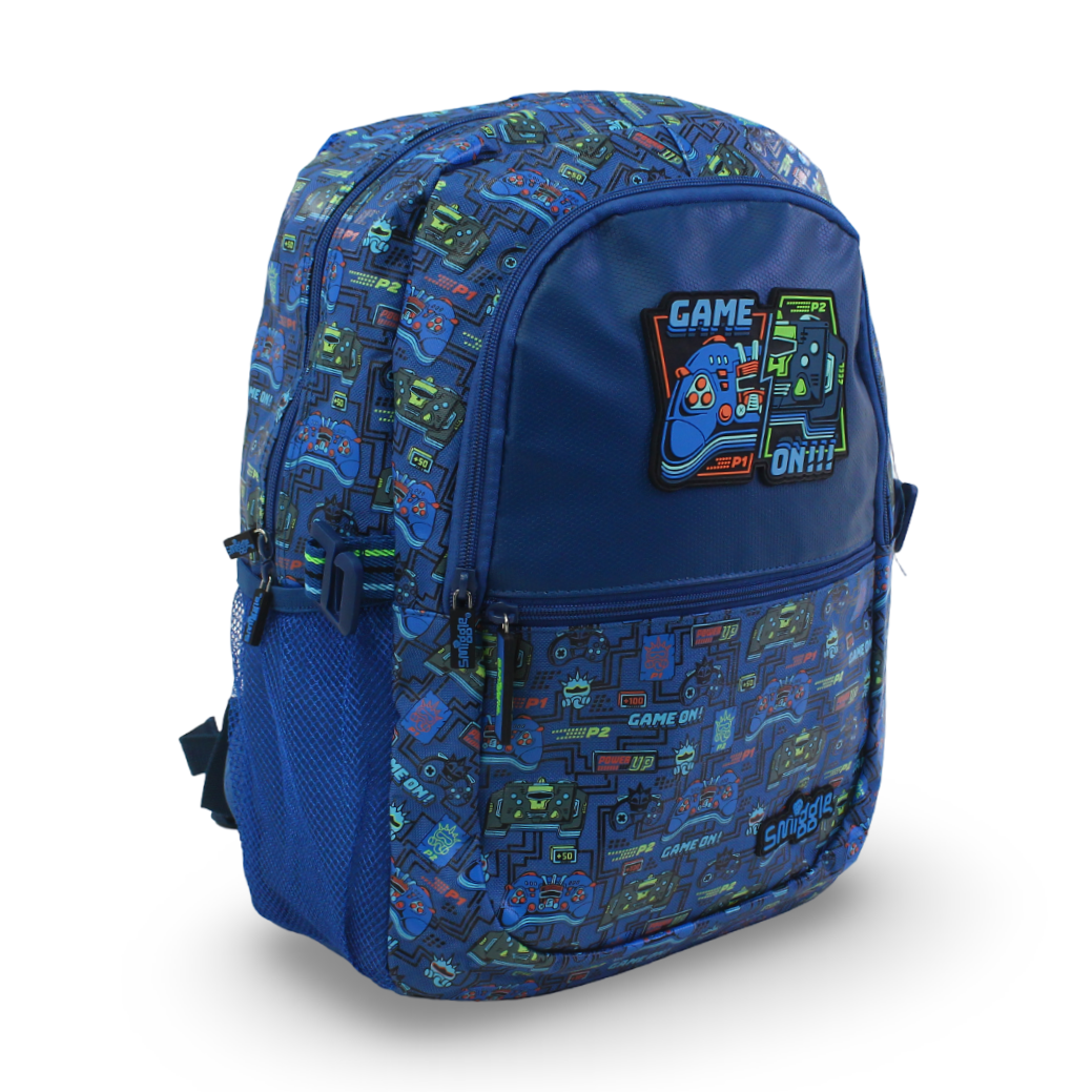 Smiggle Backpack Game on Design 17 Inches – Blue