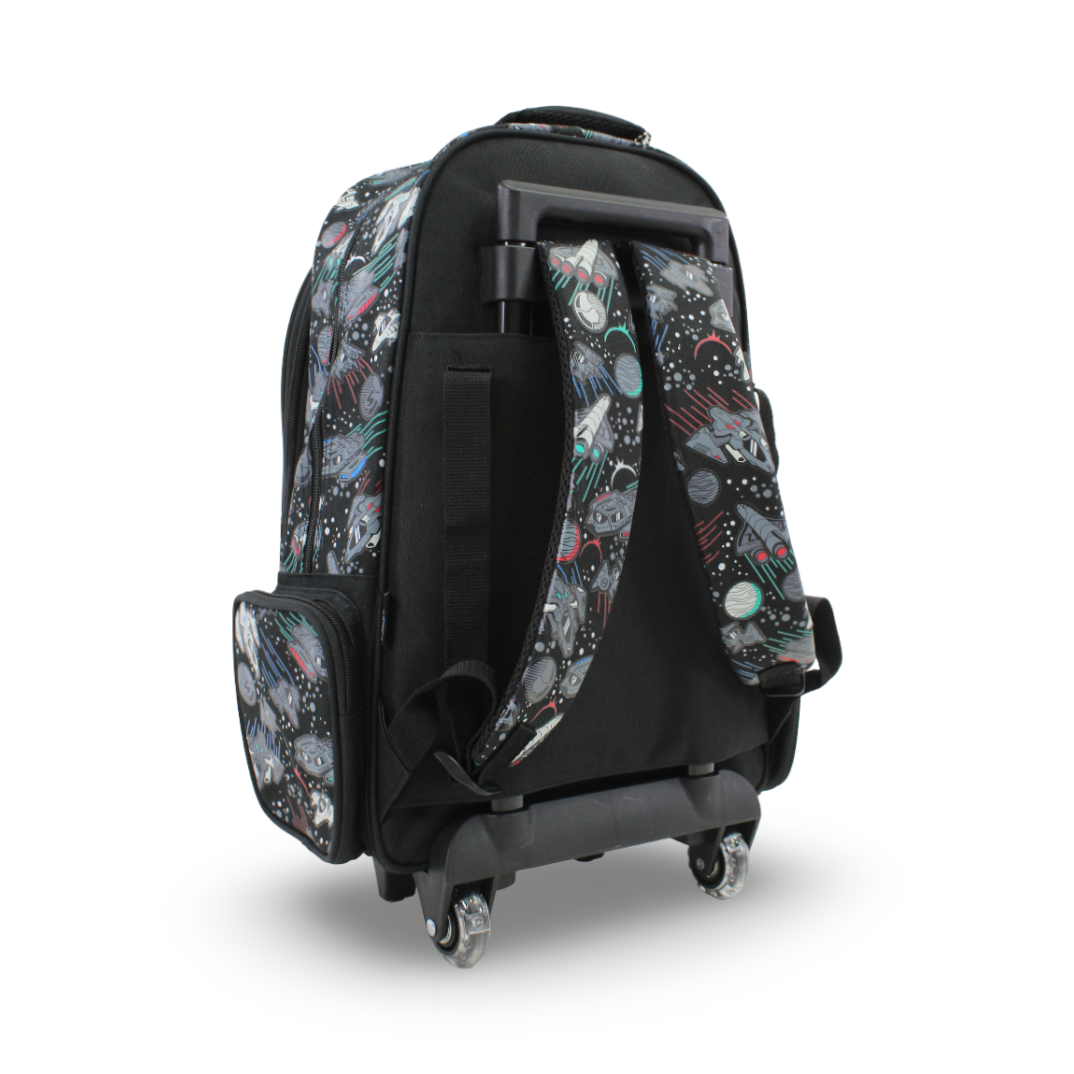 Smiggle Trolley Bag Space and Planets Design 18 Inches – Black
