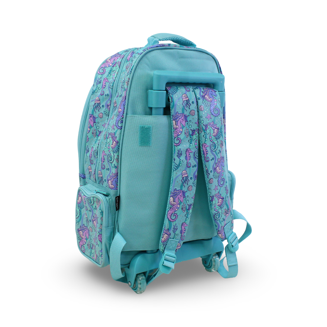 Smiggle Trolley Bag Seahorse Design 18 Inches – Aqua