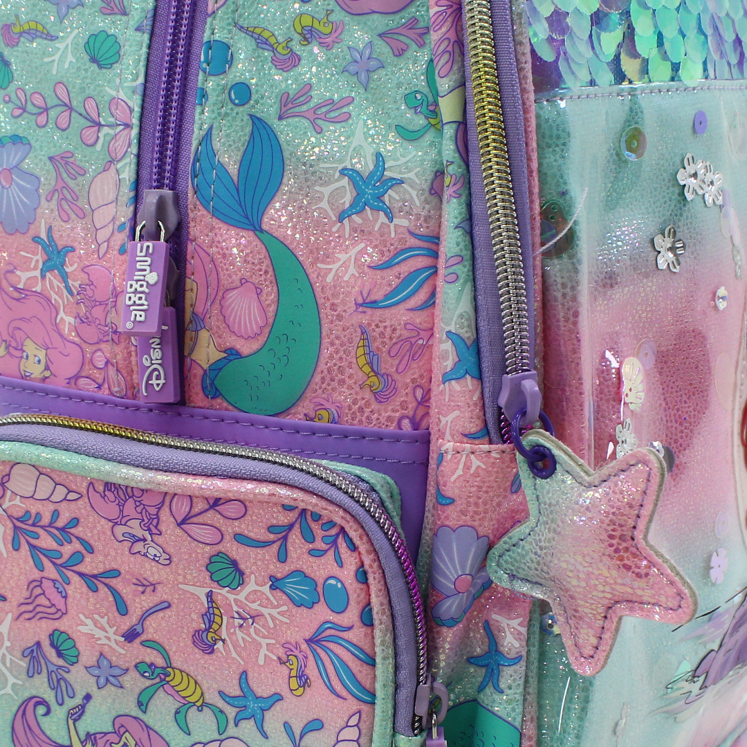 Smiggle Trolley Bag Mermaid Design 18 Inches – Purple