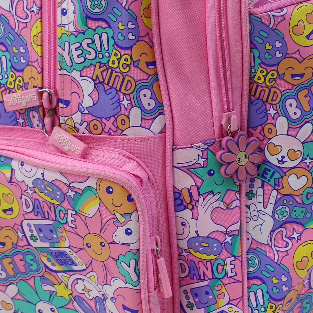 Smiggle Trolley Bag Smile Design 18 Inches – Pink