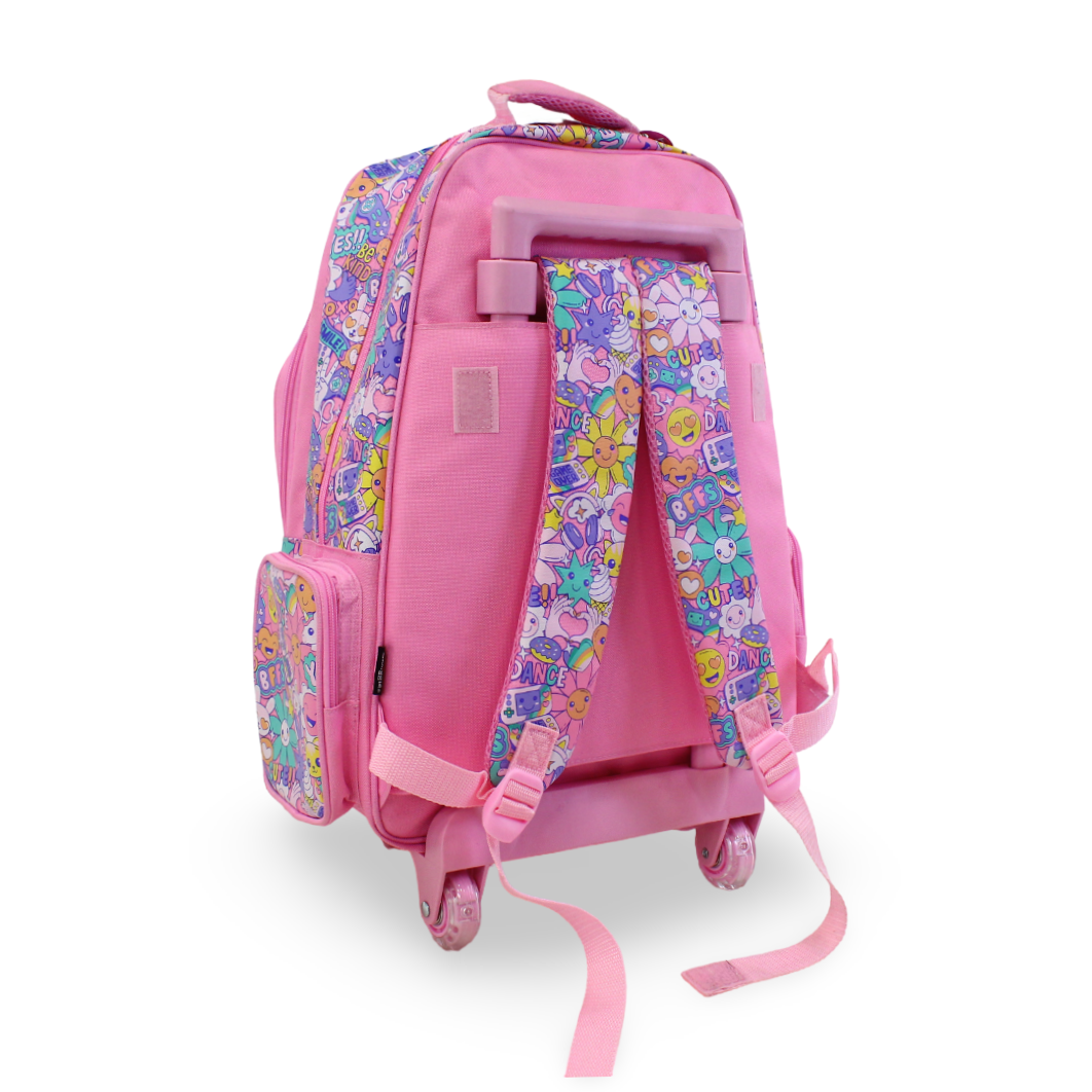 Smiggle Trolley Bag Smile Design 18 Inches – Pink