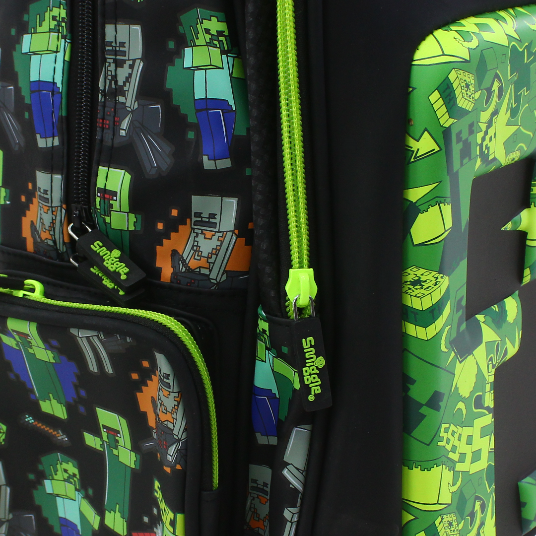 Smiggle Trolley Bag Minecraft Design 18 Inches – Black