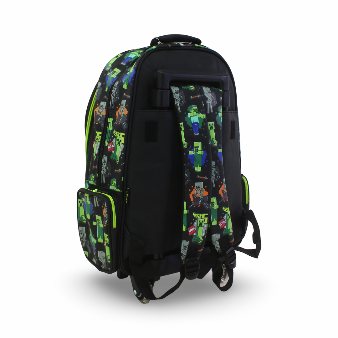 Smiggle Trolley Bag Minecraft Design 18 Inches – Black
