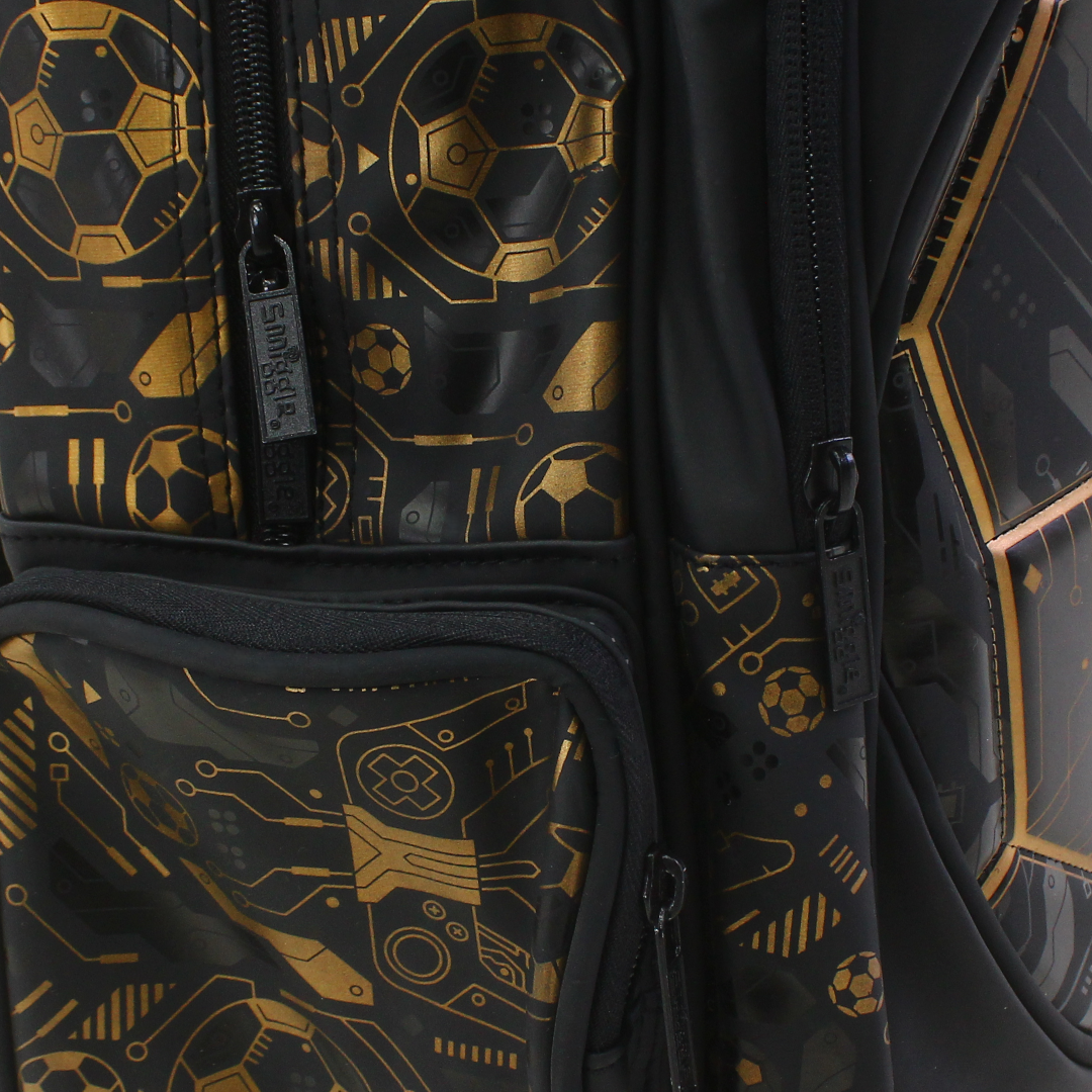 Smiggle Trolley Bag Football Design 18 Inches – Black & Gold