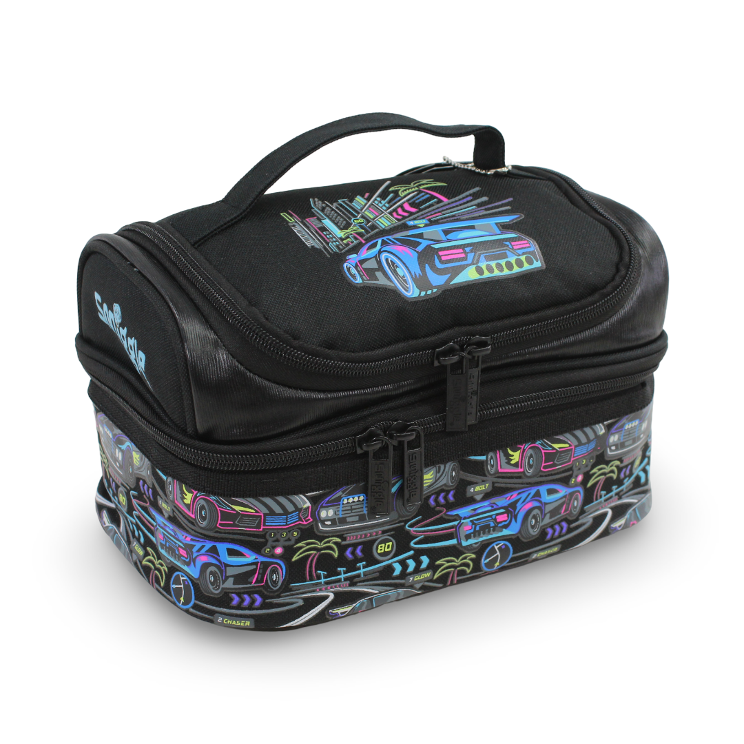 Smiggle Lunch Bag Cars Design – Black - School