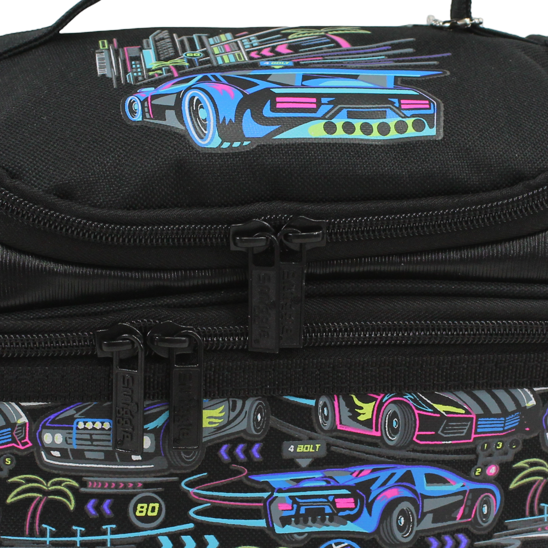 Smiggle Lunch Bag Cars Design – Black