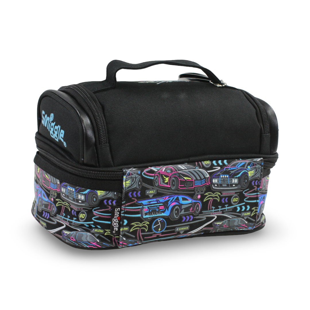 Smiggle Lunch Bag Cars Design – Black