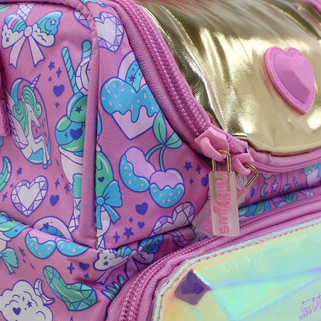 Smiggle Lunch Bag Unicorn Design – Pink & Gold