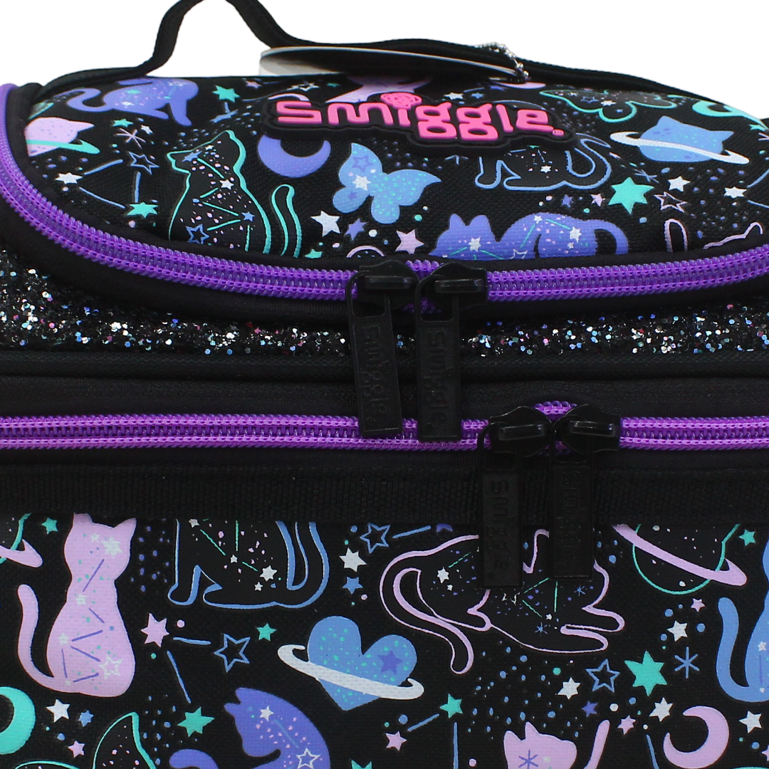 Smiggle Lunch Bag Cats and Stars Design – Black