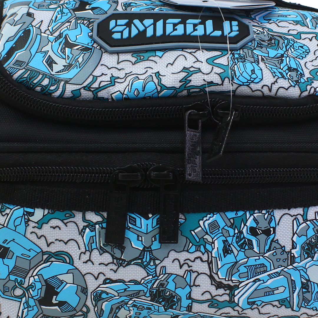 Smiggle Lunch Bag Transformers Design – Grey & Baby Blue