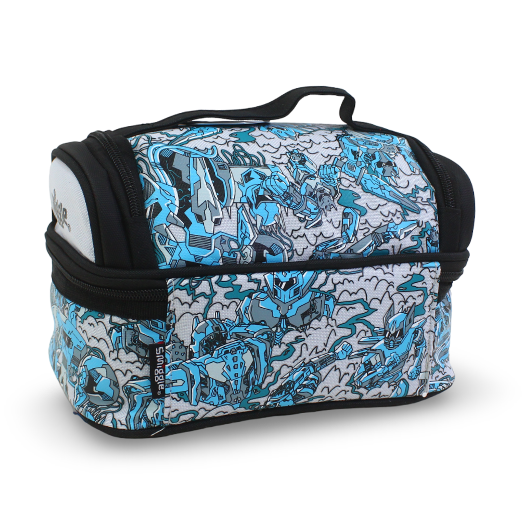 Smiggle Lunch Bag Transformers Design – Grey & Baby Blue