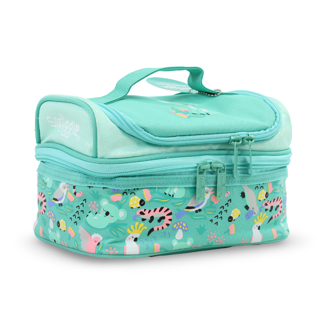 Smiggle Lunch Bag Birds and Animals Potter Design – Mint