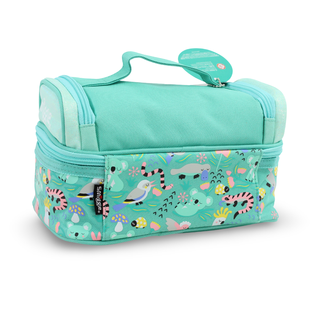Smiggle Lunch Bag Birds and Animals Potter Design – Mint
