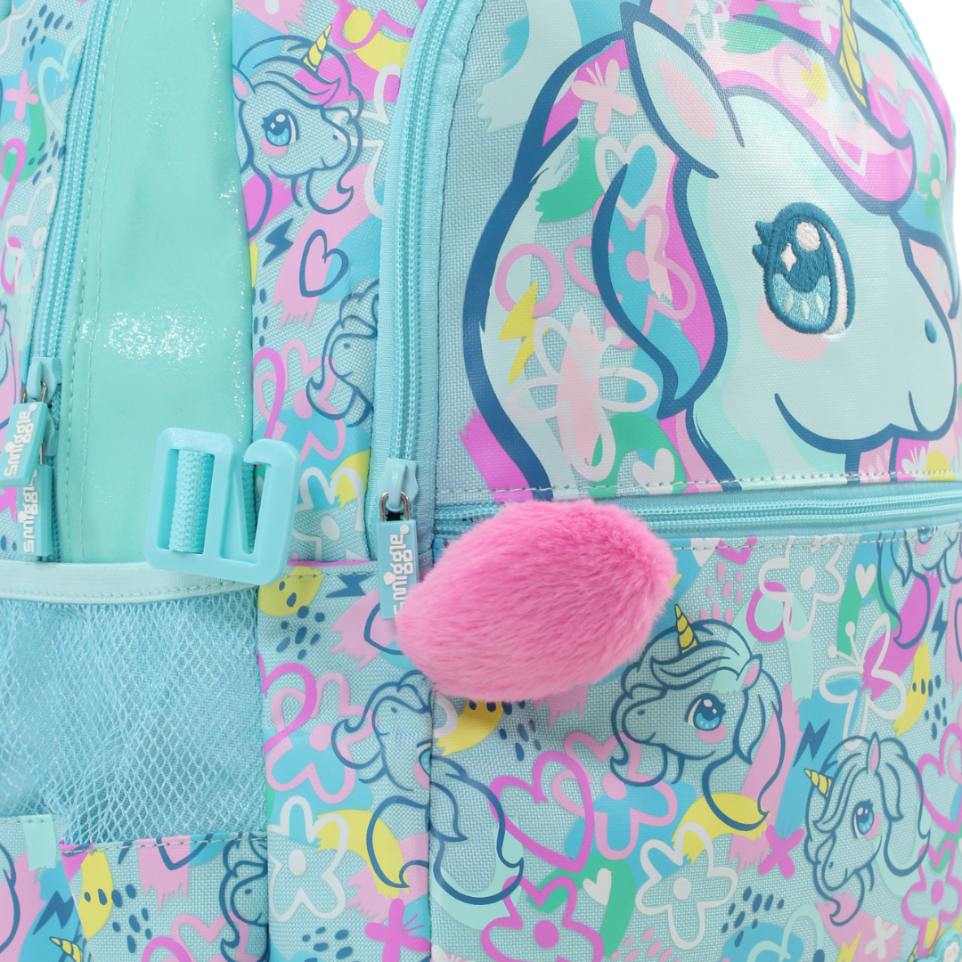 Golden Bag Backpack Unicorn Design 17 Inches – Aqua