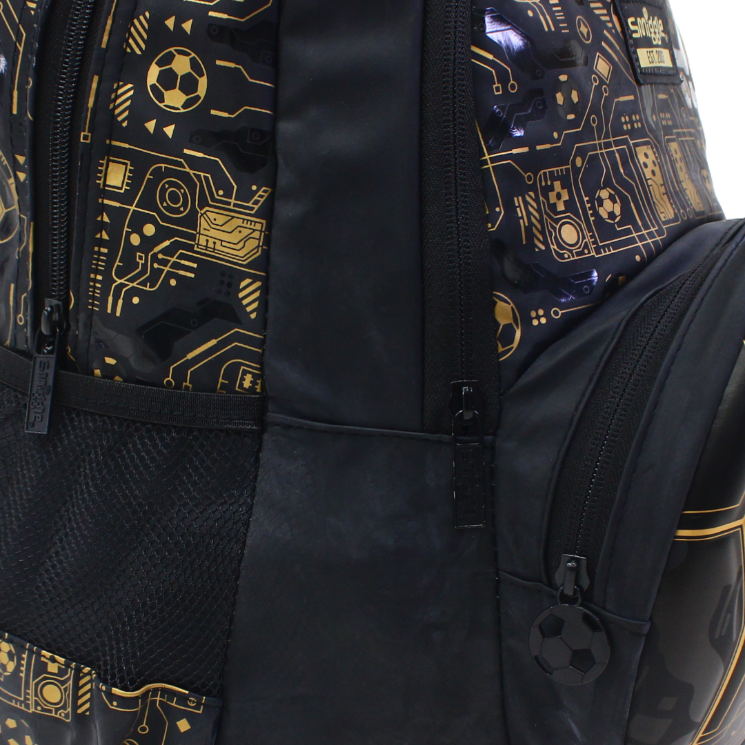 Golden Bag Backpack Football Design 17 Inches – Black