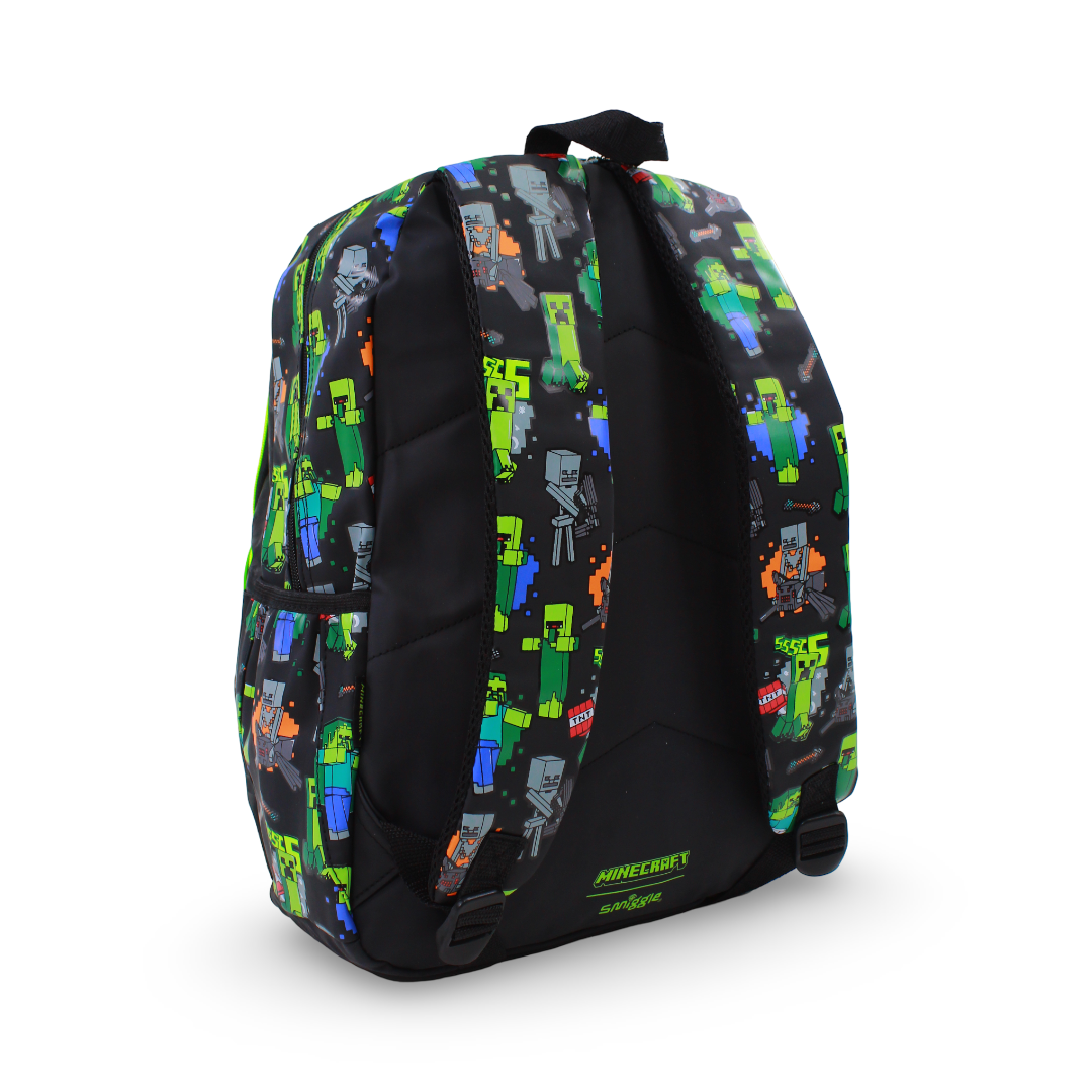 Golden Bag Backpack Minecraft on Design 17 Inches – Green & Black