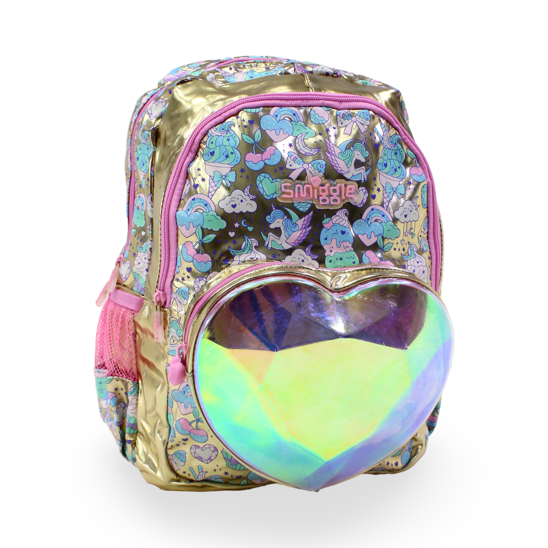 Golden Bag Backpack Football Design 17 Inches – Gold