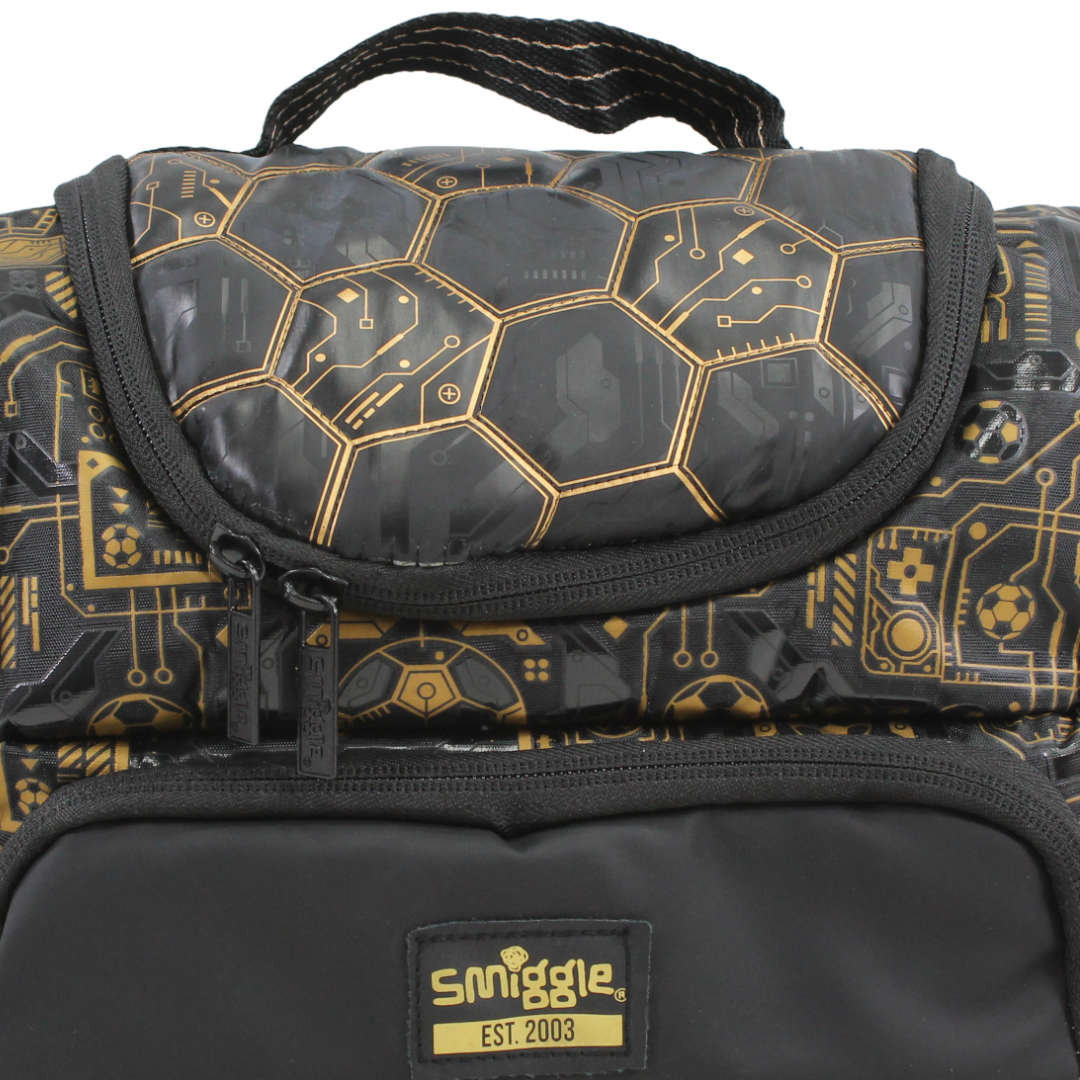 Golden Bag Lunch Bag Football Design – Black
