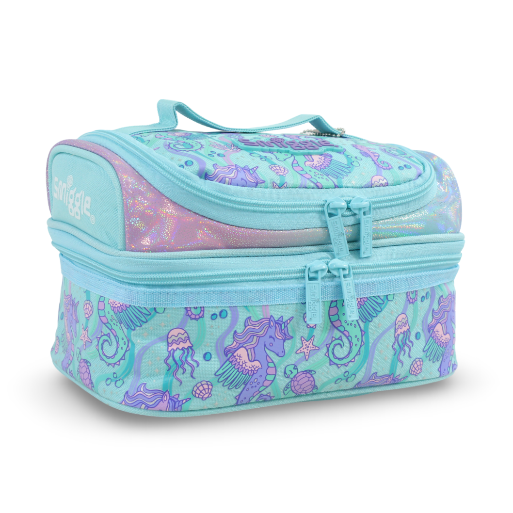 Golden Bag Lunch Bag Seahorse Design – Aqua