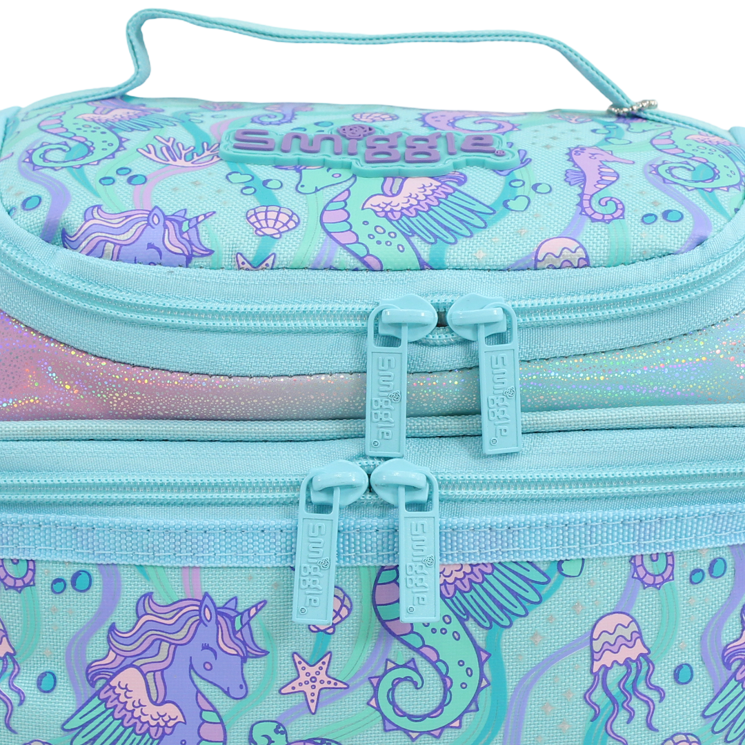Golden Bag Lunch Bag Seahorse Design – Aqua