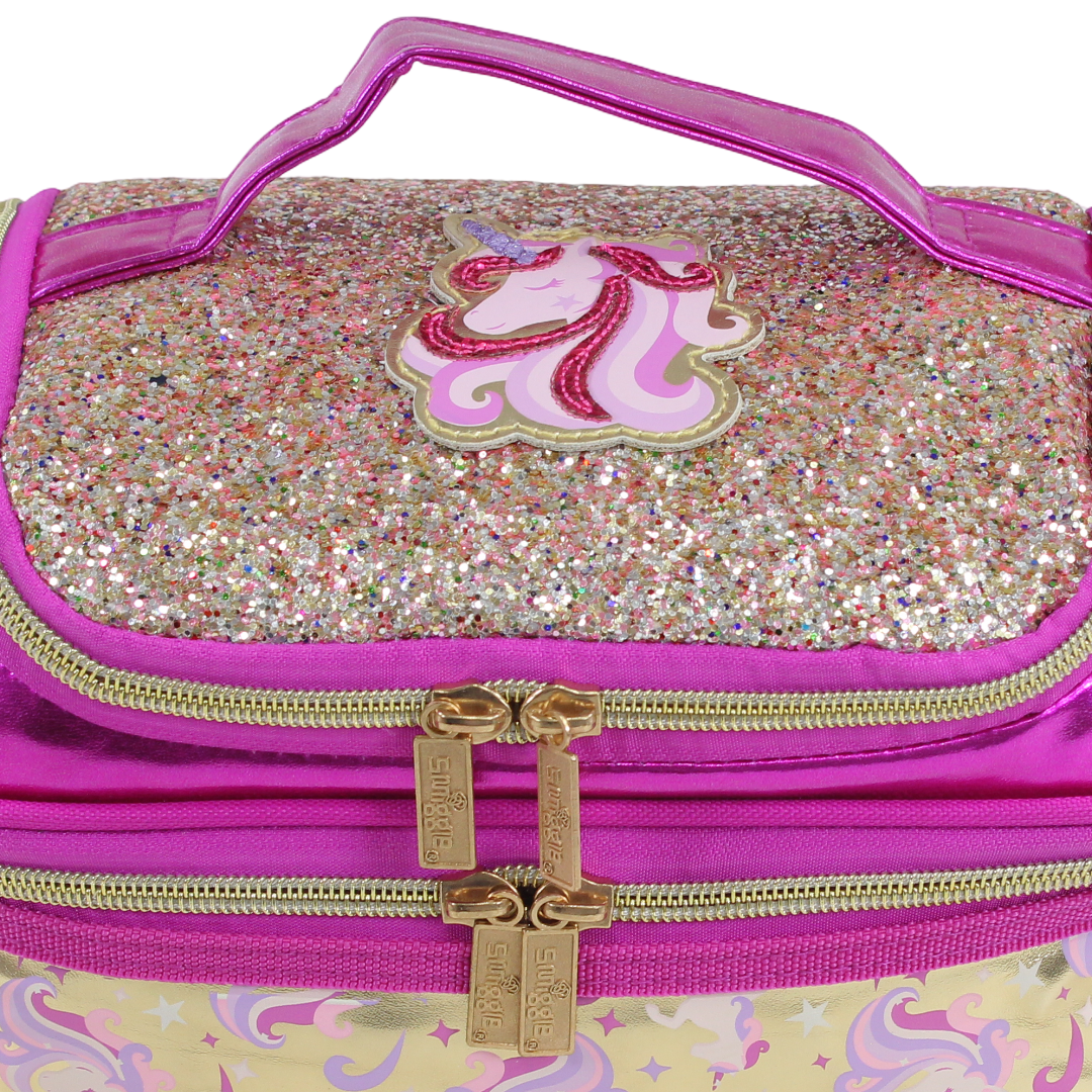 Golden Bag Lunch Bag Unicorn Design – Fuchsia & Gold
