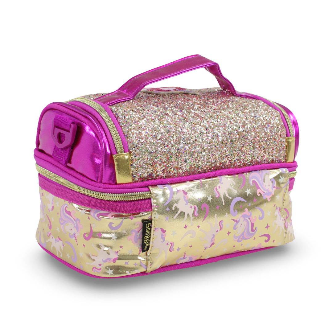 Golden Bag Lunch Bag Unicorn Design – Fuchsia & Gold