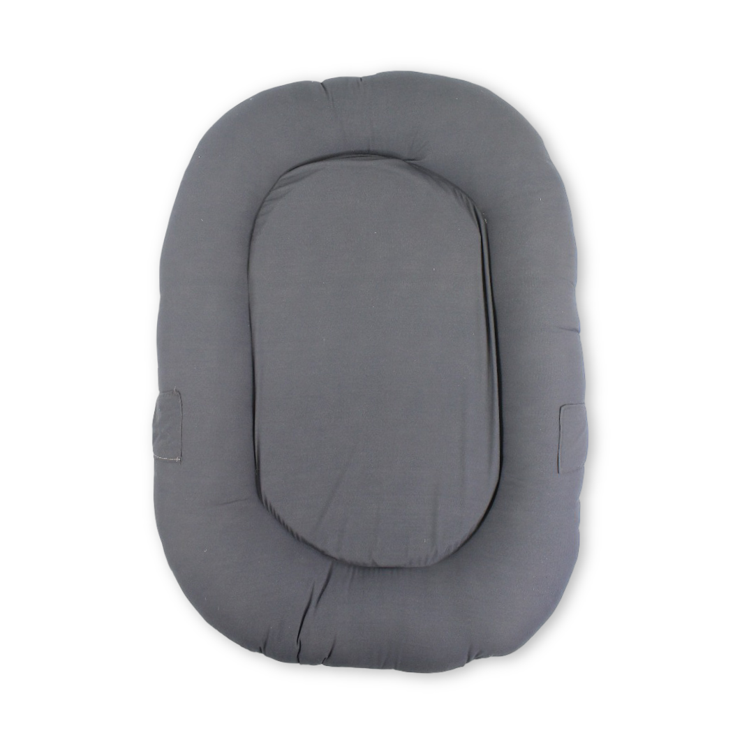 Newborn Baby Nest Bed – Grey with Koala, Crescent Moon, and Stars Print